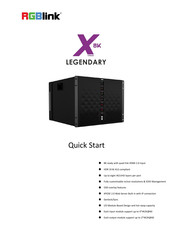 RGBlink VENUS X8K LEGENDARY Quick Start Manual