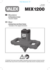 Valex MIX1200 Operating Instructions Manual
