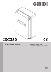 GiBiDi SC380 Instructions For Installation Manual