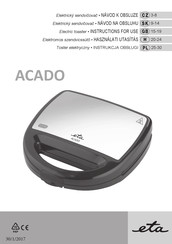 eta ACADO Instructions For Use Manual