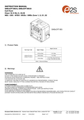 E2S GNE CP7-BG-D Series Instruction Manual