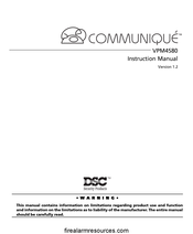DSC COMMUNIQUE VPM4580 Instruction Manual