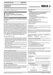 E. DOLD & SOHNE SAFEMASTER M Operating Instructions Manual