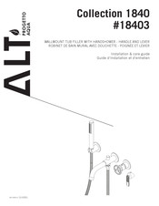 ALT PROGETTO AQUA 18403 Installation & Care Manual