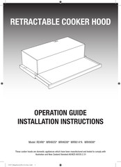 Electrolux WRH605I Series Operation Manual & Installation Manual