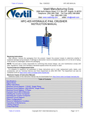 Vestil HPC-405 Instruction Manual