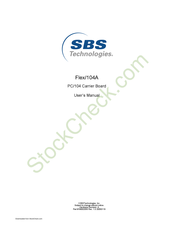 SBS Technologies Flex/104A User Manual