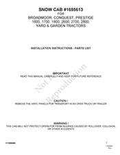 Original Tractor Cabs 1695613 Installation Instructions Manual