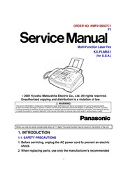 Panasonic KX-FLM551 Service Manual