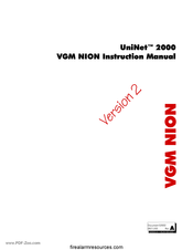 Notifier VGM NION UniNet 2000 Instruction Manual