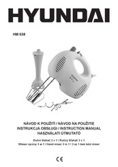 Hyundai HM 638 Instruction Manual