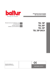 baltur TBL 18P Instruction Manual For Installation, Use And Maintenance