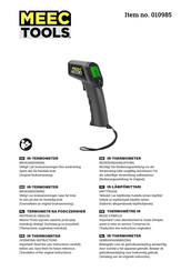Meec tools 010985 Operating Instructions Manual