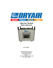 DryAIR MAXCOIL HEFA 600 MAX Operator's Manual