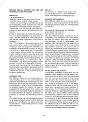 BLS 2600next Use And Maintenance Instructions