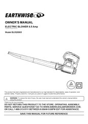 EarthWise BLR20065 Owner's Manual