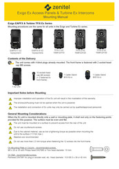 Zenitel TFIX-1-V2 Mounting Manual