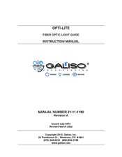 Galiso OPTI-LITE Instruction Manual