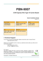 Arbor Technology PBN-9007 Quick Installation Manual