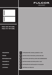 Fulgor Milano FBCD 355 TNF EDBL Instructions For Installation And Use Manual