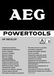 AEG AP 300 ELCP Original Instructions Manual