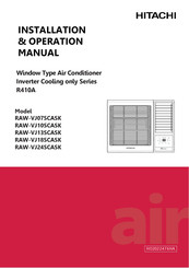 Hitachi RAW-VJ10SCASK Installation And Operation Manual