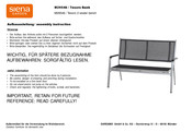 Siena Garden Tesoro Bank M29546 Assembly Instruction