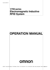 Omron V700 series Operation Manual