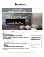 Regency Fireplace Products City ACV60ELP Owners & Installation Manual