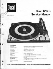 Dual 1215S Service Manual