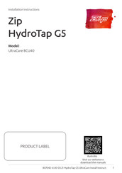 Zip UltraCare BCU40 Installation Instructions Manual