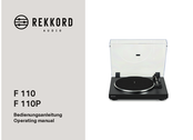 REKKORD AUDIO F 110P Operating Manual