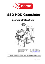Intimus SSD-HDD-Granulator Operating Instructions Manual