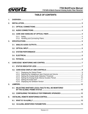 evertz 7707AR-A8 Manual