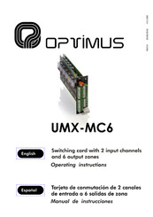 Optimus UMX-MC6 Operating Instructions Manual