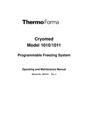 ThermoForma Cryomed 1010 Operating And Maintenance Manual