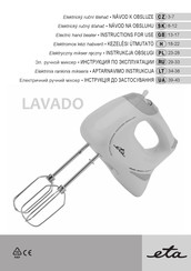 eta Lavado 0048 Instructions For Use Manual