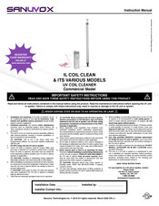 Sanuvox IL COIL CLEAN Instruction Manual