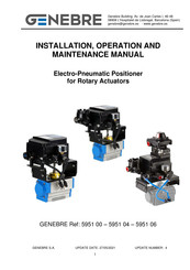 Genebre 5951 00 Installation, Operation And Maintenance Manual