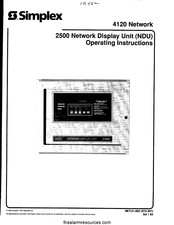 Simplex Saturn 2500 Operating Instructions Manual