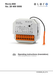 elero 28 400 0006 Operating Instructions Manual