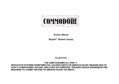 Commodore Skylark CO-290 Owner's Manual
