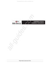 Baxall CDSP9372/WF Installation Instructions Manual