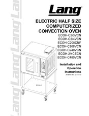 Lang ECOH-C208CNF Assembly, Installation And Operation Instructions