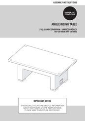 BARKER AND STONEHOUSE BSH-CD-6002G Assembly Instructions Manual