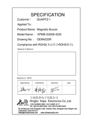 KEPO KPMB-G3008-4233 Specification