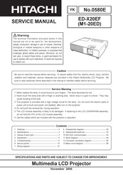 Hitachi ED-X20EF Service Manual