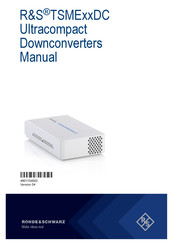 Rohde & Schwarz TSME DC Series Manual