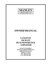 Manley LANGEVIN Owner's Manual