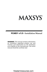 Dsc MAXSYS PC4851 Installation Manual